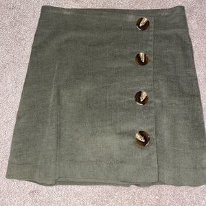 altard state cute as a button cord skirt dark green size s